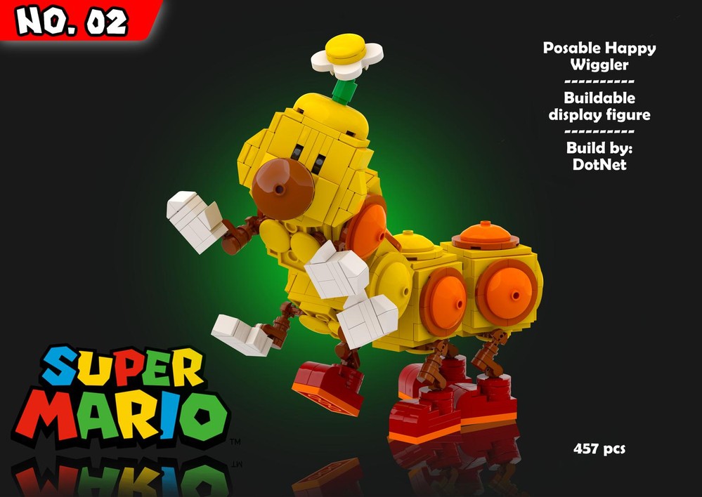 Lego Happy Wiggler - Posable Display Figure 02 - Super Mario Bros.