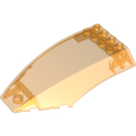 Lego Windscreen 10 x 6 x 2 Curved / Trans-Orange