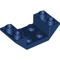Lego Brick Sloped Inverted 45° 4 x 2 Double with 2 x 2 Recessed / Dark Blue