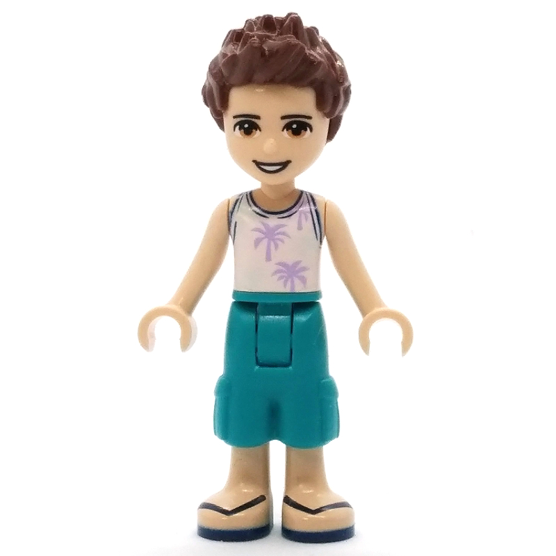 Lego Ethan - White Shirt, Dark Turquoise Trousers, Reddish Brown Hair