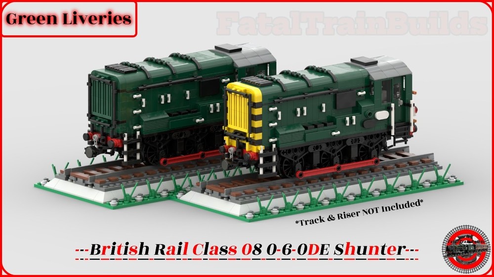 Lego British Rail Class 08 Shunters (8W) (Dark Green)