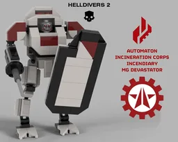 Helldivers 2 Automaton Incineration Corps Incendiary MG Devastator