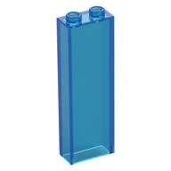 Brick 1 x 2 x 5 without Side Supports / Trans-Dark Blue