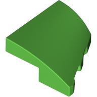 Lego Brick Wedged, Curved 2 x 2 with Stud Notch Left / Bright Green