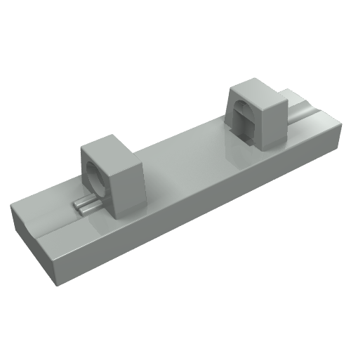Lego Hinge Tile 1 x 4 Locking Dual 1 Fingers on Top [4 Locking Ridges] / Light Gray