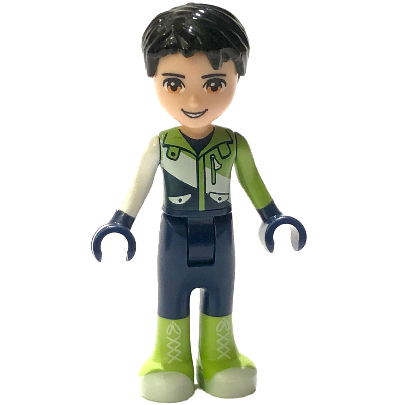 Lego Nate - White/Lime Ski Vest, Dark Blue Trousers