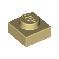 Lego Plate 1 x 1 / Tan