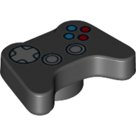 Lego Game Controller with Silver D-Pad and Joysticks, and Red and Blue Buttons / Black