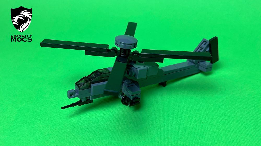 Lego AH-64 Apache Helicopter Lego Tutorial (1:120)