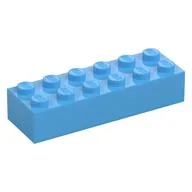 Brick 2 x 6 / Medium Blue