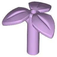 Plant, Stem with 3 Leaves and Bottom Pin / Lavender