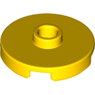 Lego Plate Special Round 2 x 2 with Center Stud (Jumper Plate) / Yellow