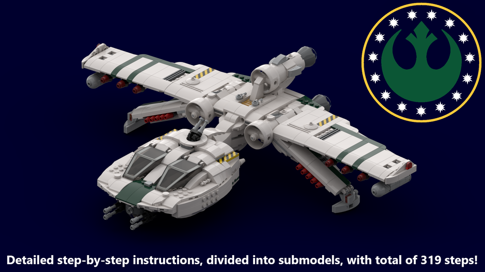 Lego BTL-S8 K-wing assault starfighter / SW Legends / Dark Green variant