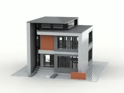 Brutalist modern Lego house
