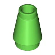 Cone 1 x 1 [Top Groove] / Bright Green