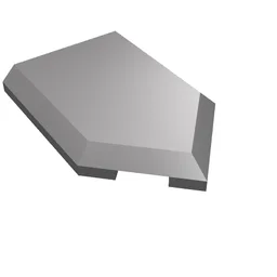 Tile Special 2 x 3 Pentagonal / Flat Silver