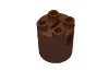 Brick Round 2 x 2 x 2 Robot Body, Axle Holder '+' Orientation / Reddish Brown