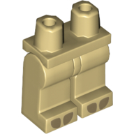 Lego Hips and Tan Legs with Dark Tan Cloven Hooves Print / Tan