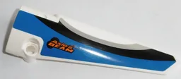 Technic, Panel Fairing # 6 Long Smooth, Side B with 'Axle & BEAM' and Blue, Black and Gray Pattern (Sticker) - Set 42045