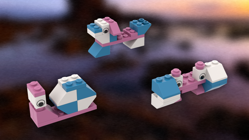 Lego Snail, Dog & Crab