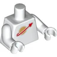 Torso, Classic Space Logo Print, White Arms and Hands / White