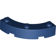 Lego Brick Round Corner 4 x 4 Macaroni Wide with 3 Studs / Dark Blue