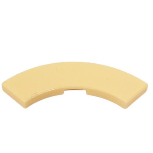Lego Tile 3 x 3 Curved, Macaroni / Bright Light Yellow