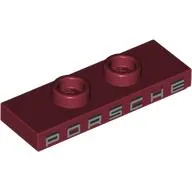 Plate Special 1 x 3 with 2 Studs (Jumper) with Silver 'PORSCHE' Print