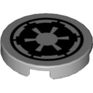 Lego Tile Round 2 x 2 with Imperial Logo Print