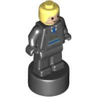 Minifig Trophy Statuette, Ravenclaw Student, Bright Light Yellow Hair Print / Black