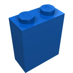 Brick 1 x 2 x 2 with Inside Stud Holder / Blue