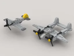 P-38 Lightning & P-51 Mustang (1/110)