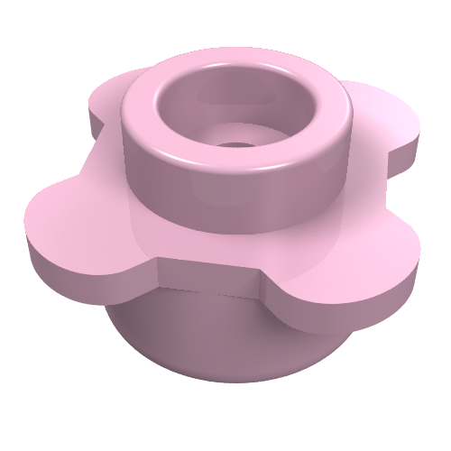 Lego Plant, Flower, Plate Round 1 x 1 with 4 Petals / Bright Pink