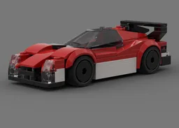 red endurance racing car