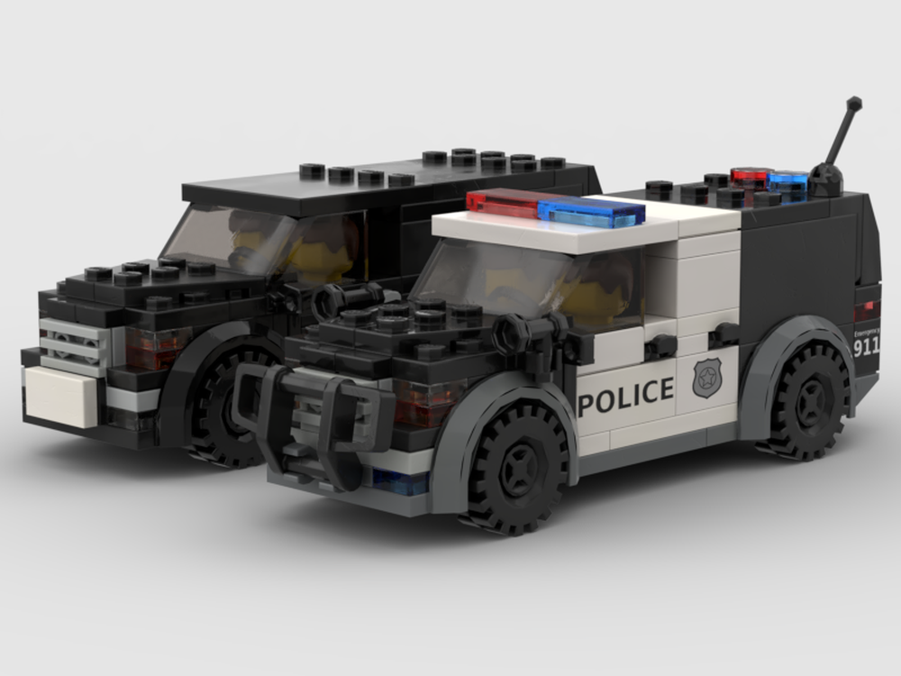 Lego Chevrolet Suburban (Police) [minifigure scale]