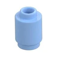 Brick Round 1 x 1 Open Stud / Bright Light Blue