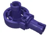 Technic Rotation Joint Ball Loop with Two Perpendicular Pins with Friction / Dark Purple