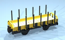 4-Wheel Stake / Stanchion Wagon (yellow)