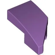 Brick Wedged, Curved 2 x 1 with Stud Notch Left / Medium Lavender