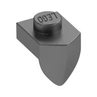 Plate Special 1 x 1 with Vertical Tooth / Metallic Silver