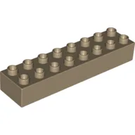 Duplo Brick 2 x 8 / Dark Tan