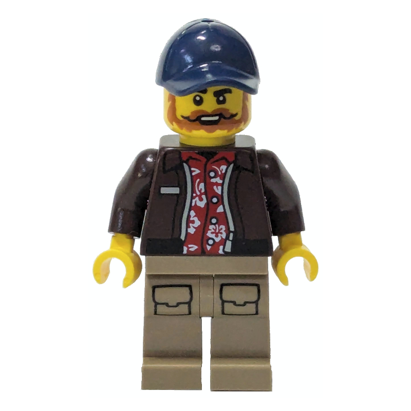 Lego Captain Nautilus, Dark Brown Jacket, Dark Tan Legs, Dark Blue Cap