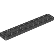 Technic Beam Frame 3 x 19 with 2 Center Cross Beams, 3 Openings Thick / Black