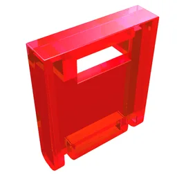 Box 2 x 2 x 2 Door with Slot / Trans-Red