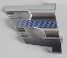 Technic, Panel Fairing # 2 Large Short, Large Holes, Side B with Fading Blue Checkered Pattern (Sticker) - Set 8458