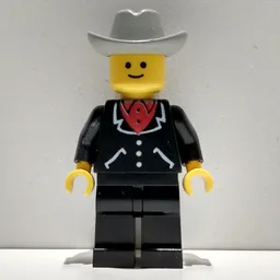 Man - Black Suit, Light Bluish Gray Cowboy Hat