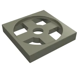 Turntable 2 x 2 Plate, Base / Dark Gray