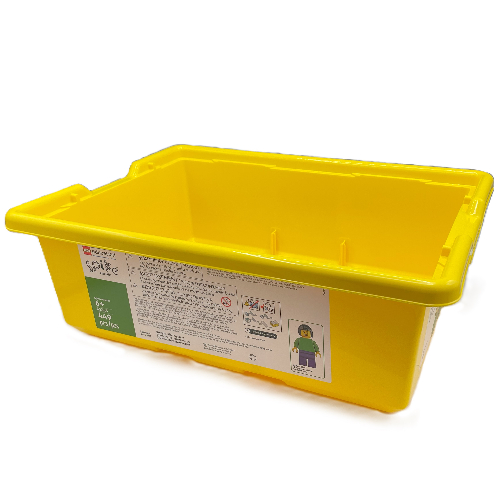 Lego Storage Bin, Dacta, Medium [New Style] / Yellow