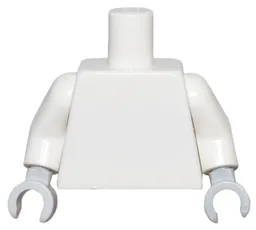 Torso Plain / White Arms / Light Bluish Gray Hands