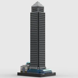 One Canada Square at 1/650th scale